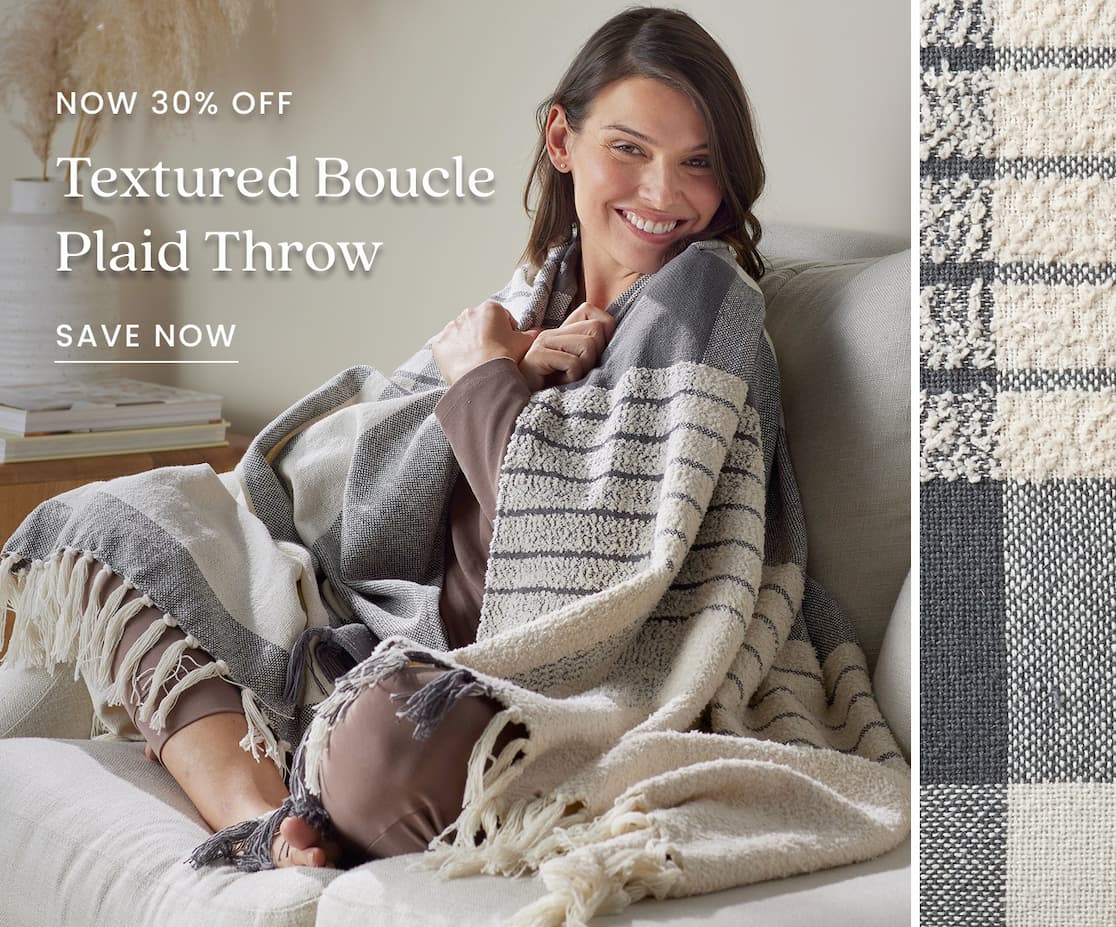Boucle Plaid Throw