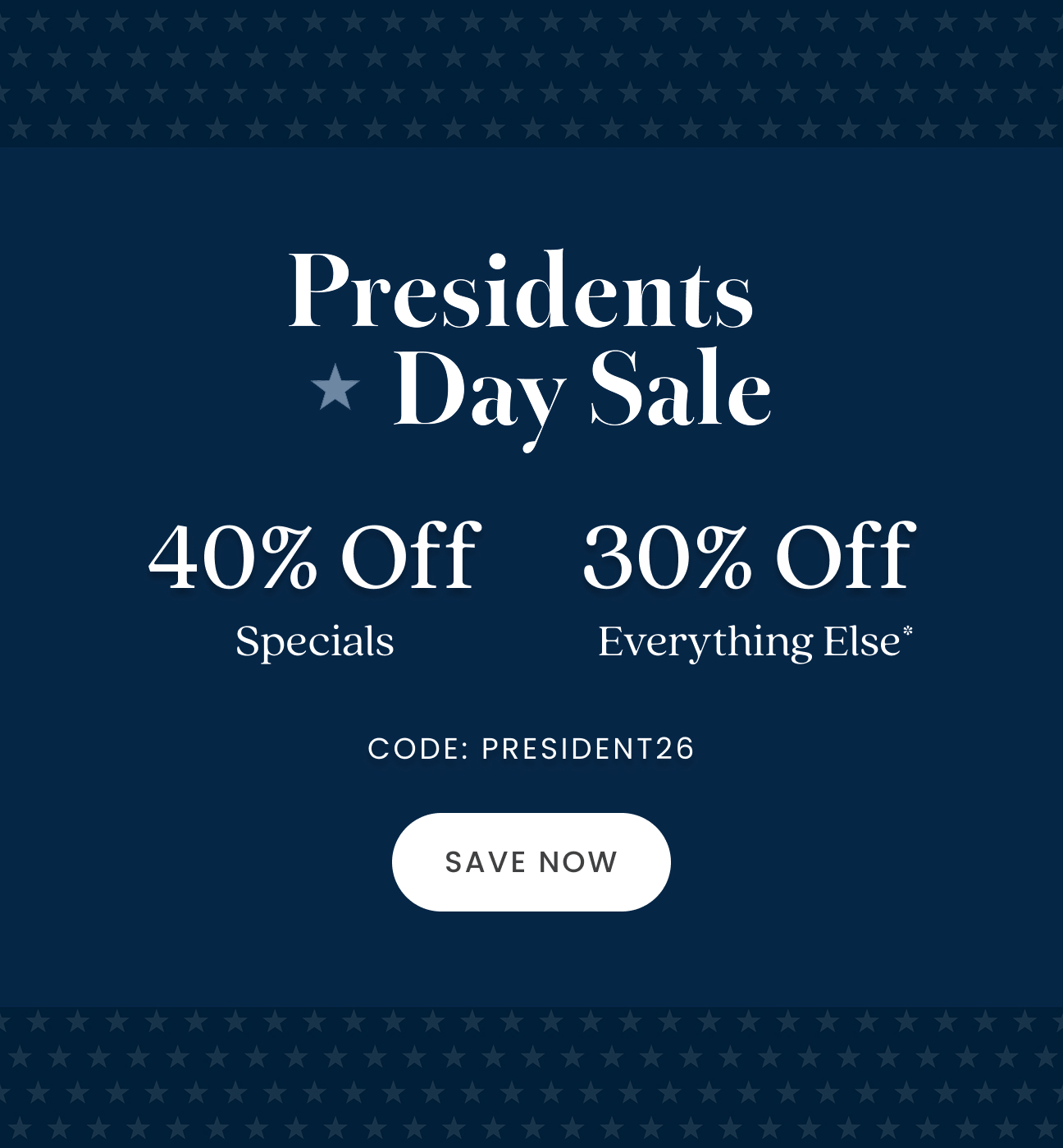 President Day Sale