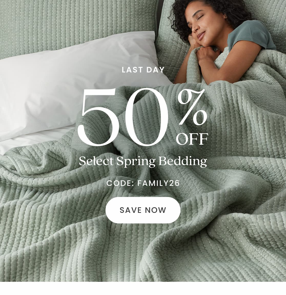 Friends & Family: 50% Off Spring Bedding