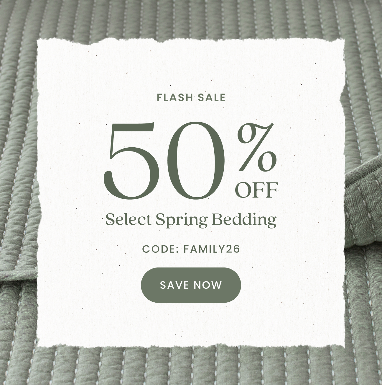 50% Off Select Spring Bedding
