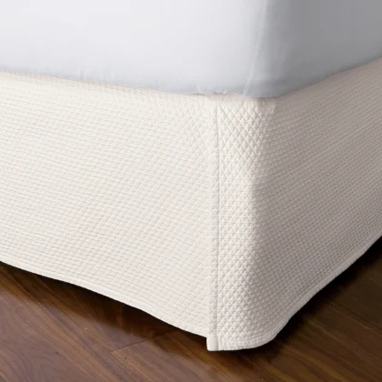 Image of Madelyn Egyptian Cotton Matelassé 14 in. Drop Bed Skirt