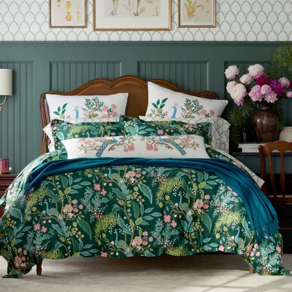 Image of Peacock Classic Smooth Sateen Duvet Cover