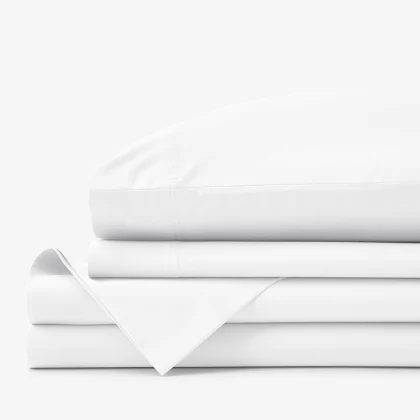 Image of Premium Cool Organic Cotton Percale Bed Sheet Set