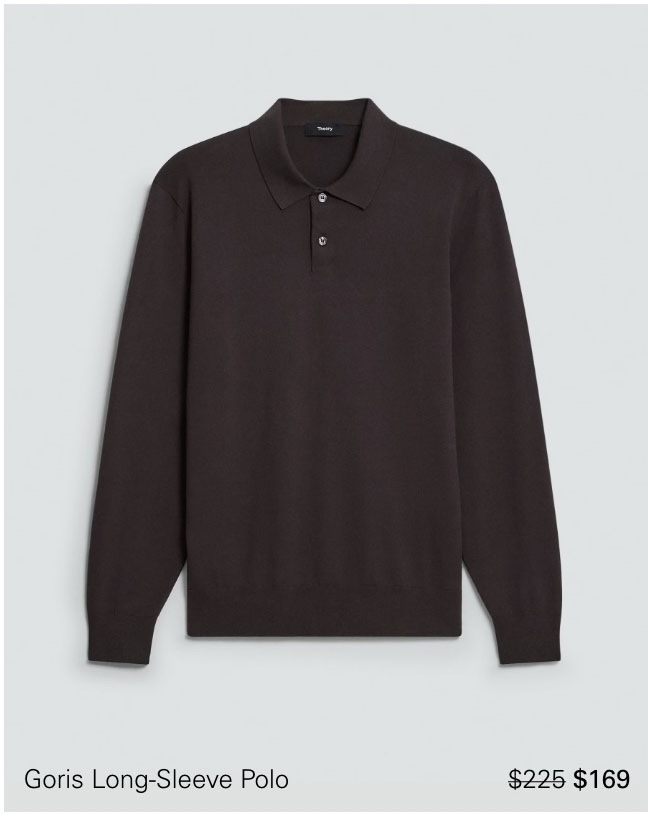 Goris Long-Sleeve Polo Shirt in Light Bilen