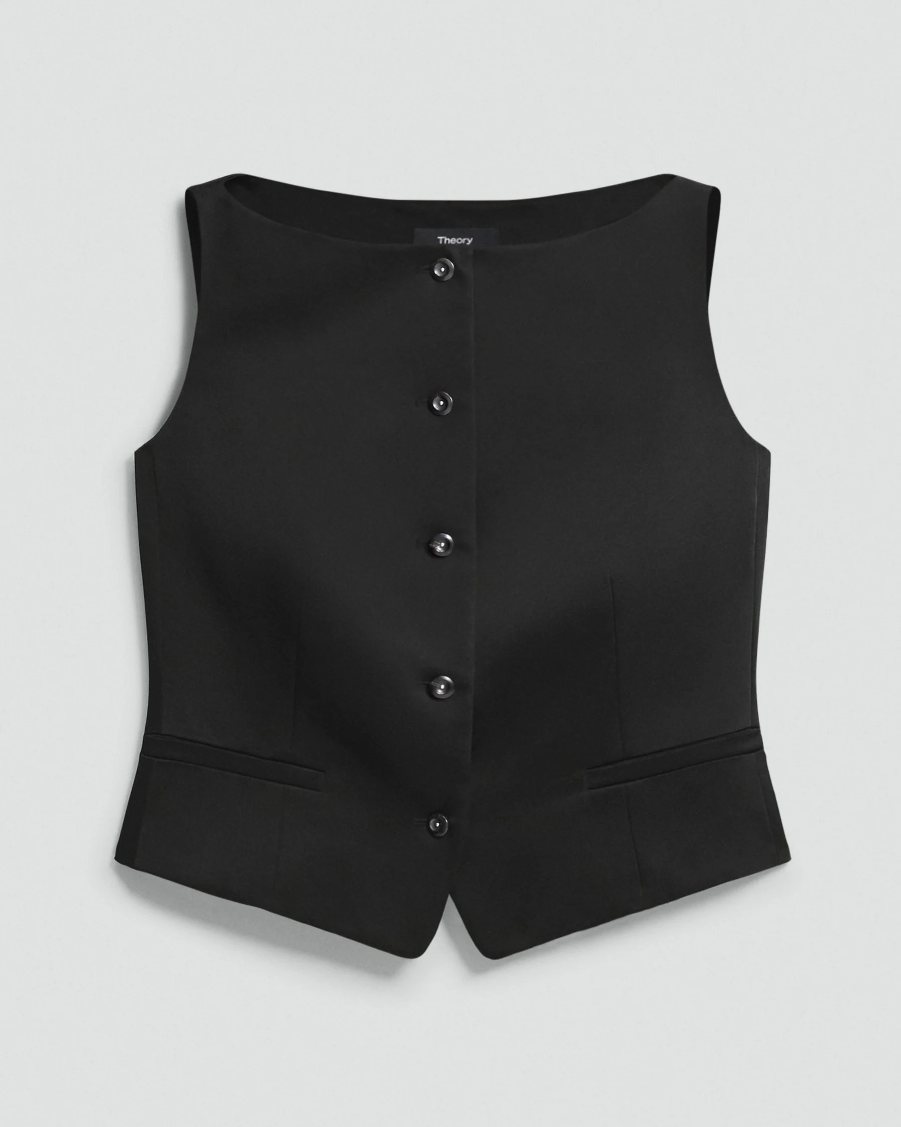 Boatneck Vest in Satin