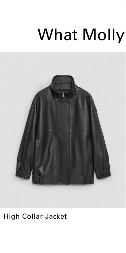 High Collar Jacket in Leather