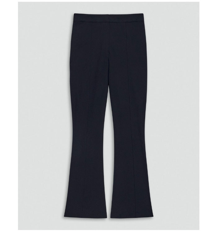 Seamed Kick Pant in Stretch Cotton-Blend
