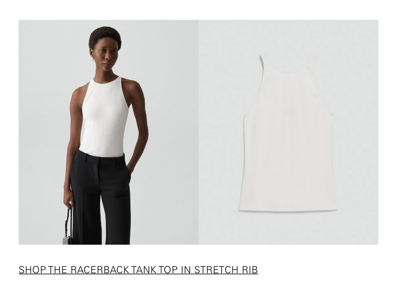 Shop The Racerback Tank Top in Stretch Rib