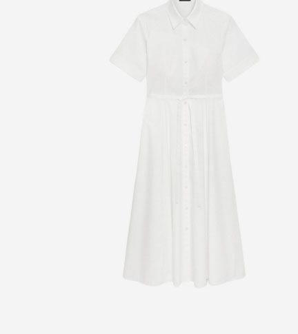 Belted Shirt Dress in Good Poplin