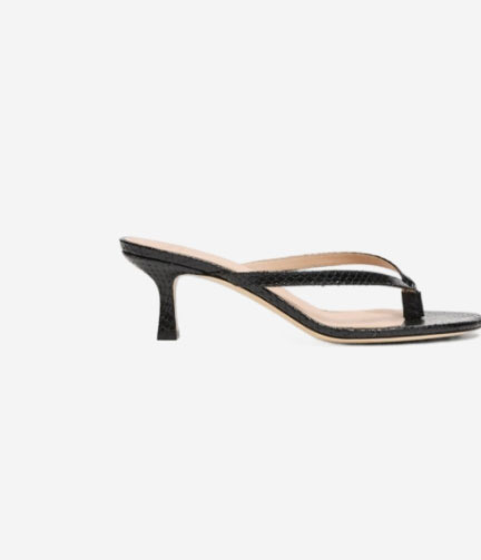 Thong Sandal in Embossed Leather