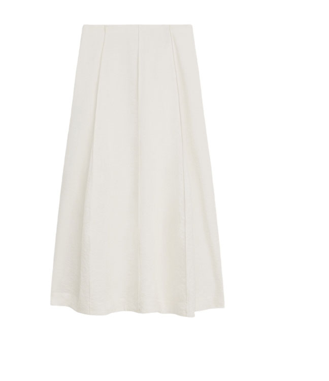 Curved Flare Skirt in Relaxed Silk
