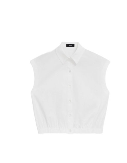 Cap-Sleeve Shirt in Good Poplin