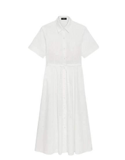 Belted Shirt Dress in Good Poplin