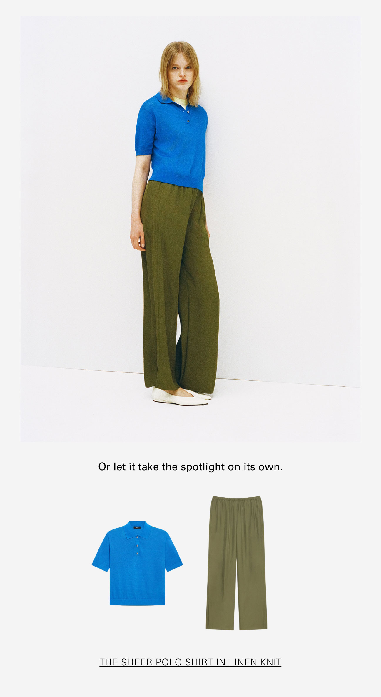 The Sheer Polo Shirt in Linen Knit