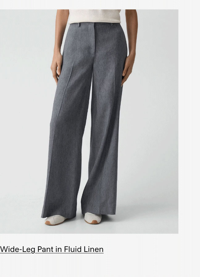 Wide-Leg Pant in Fluid Linen
