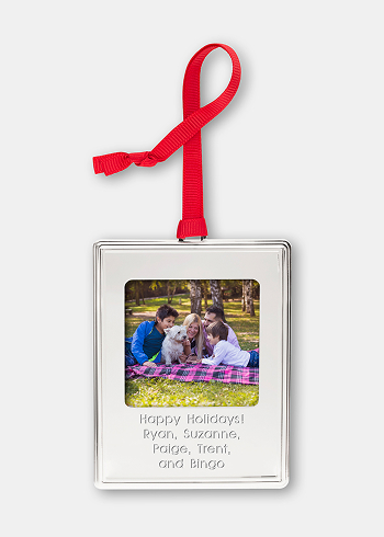 Engraved Silver Picture Frame Metal Ornament