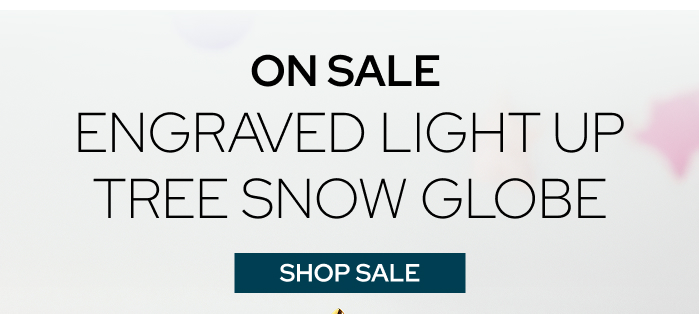 On Sale Engraved Light Up Tree Snow Globe