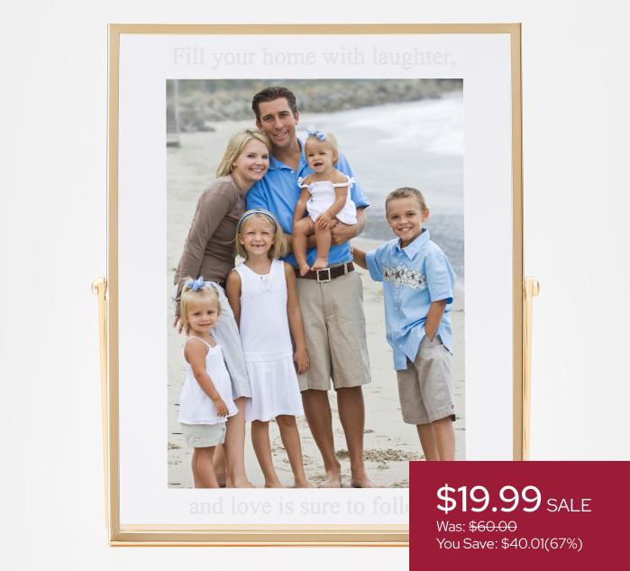 On Sale Shop Engraved Gold Floating 5x7 Frame