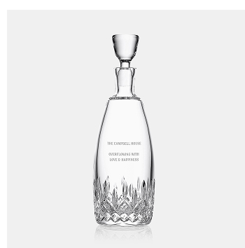 Engraved Waterford Lismore Essence Decanter