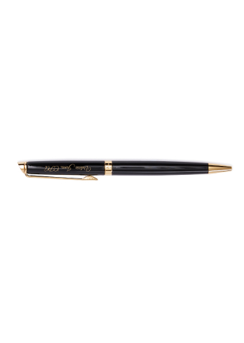 Engraved Waterman Hemisphere Black and Gold Ballpoint Pen