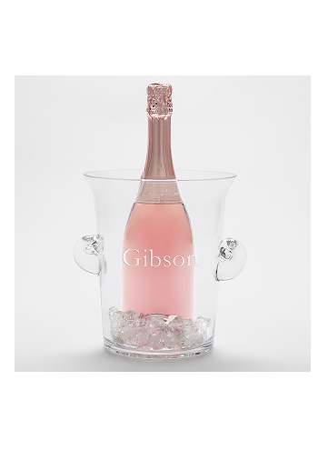 Engraved Glass Ice Bucket