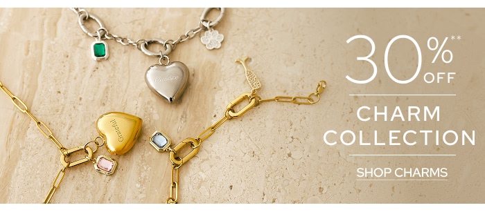 Charm Collection 30% Off**