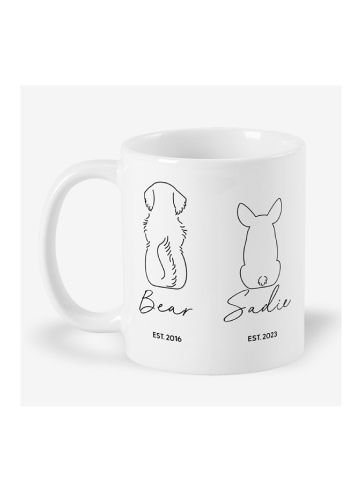 Pet Outlines Personalized Coffee Mug 11 oz.- White