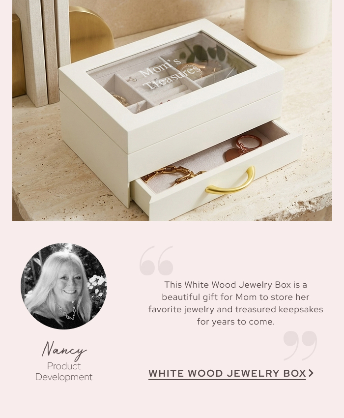 White Wood Jewelry Box