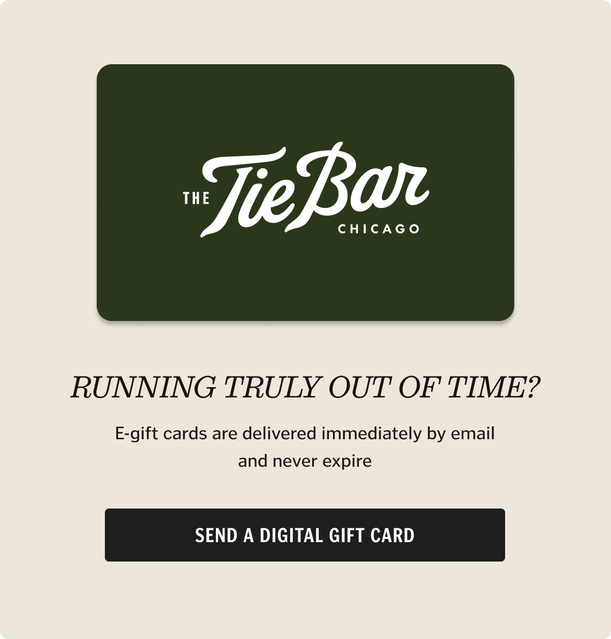Tie Bar Gift Cards