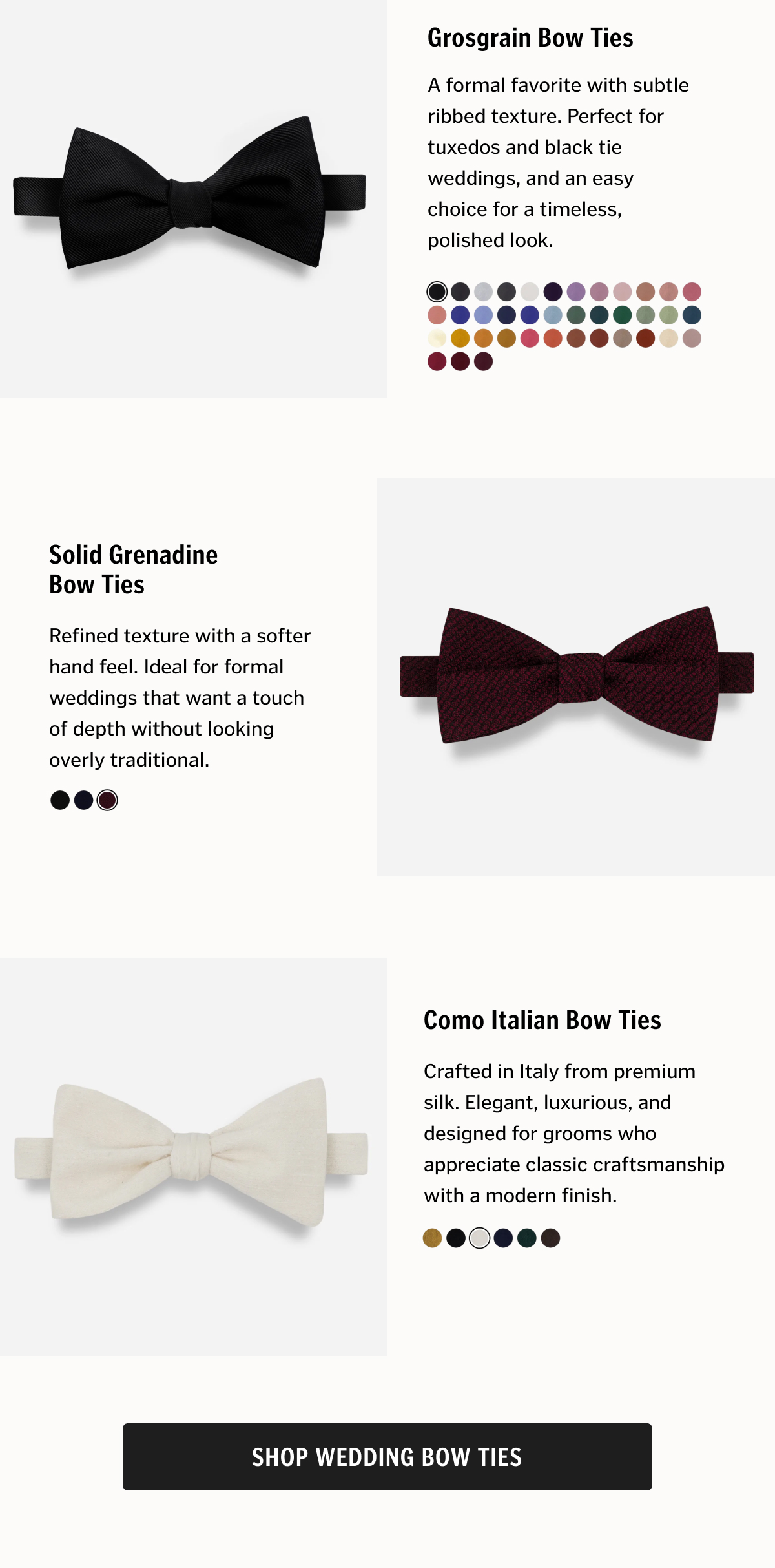 Shop Wedding Bow Ties