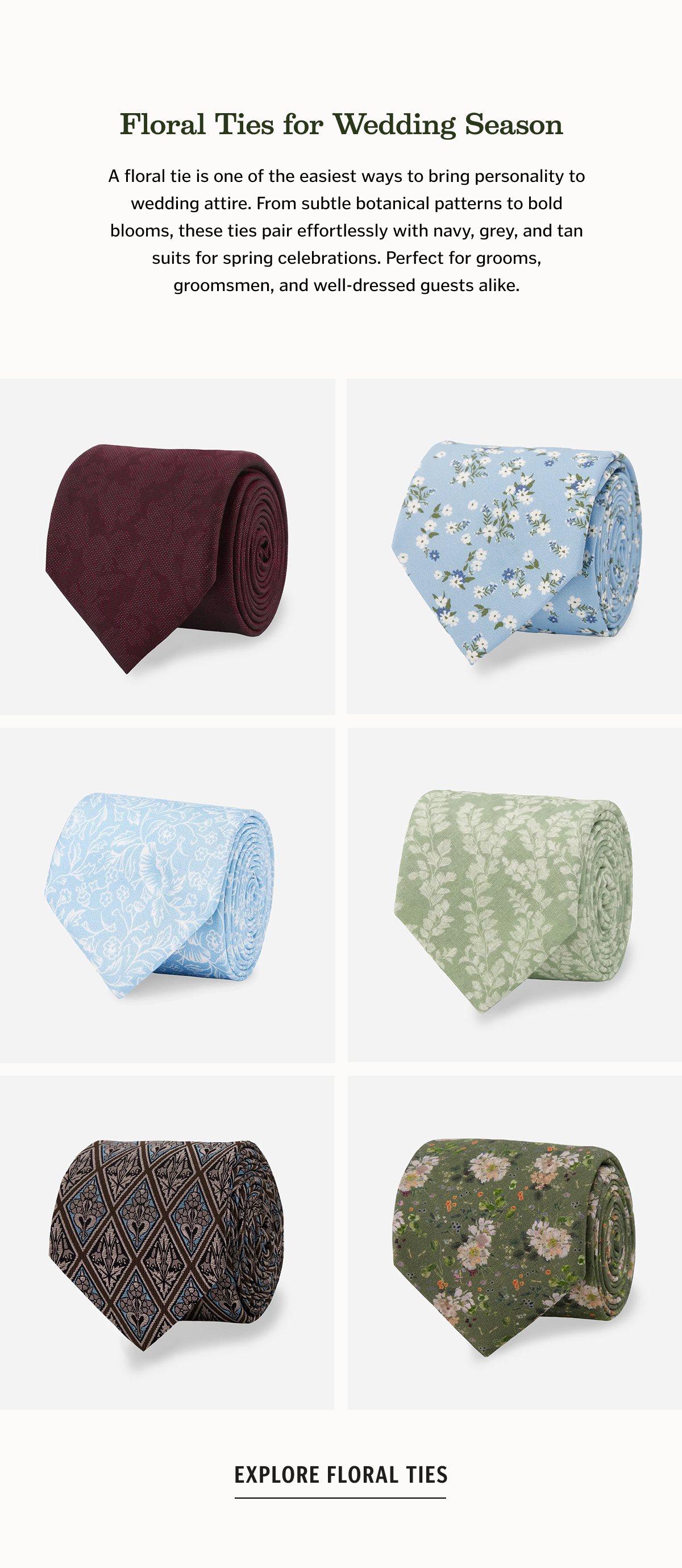 Explore Floral Ties