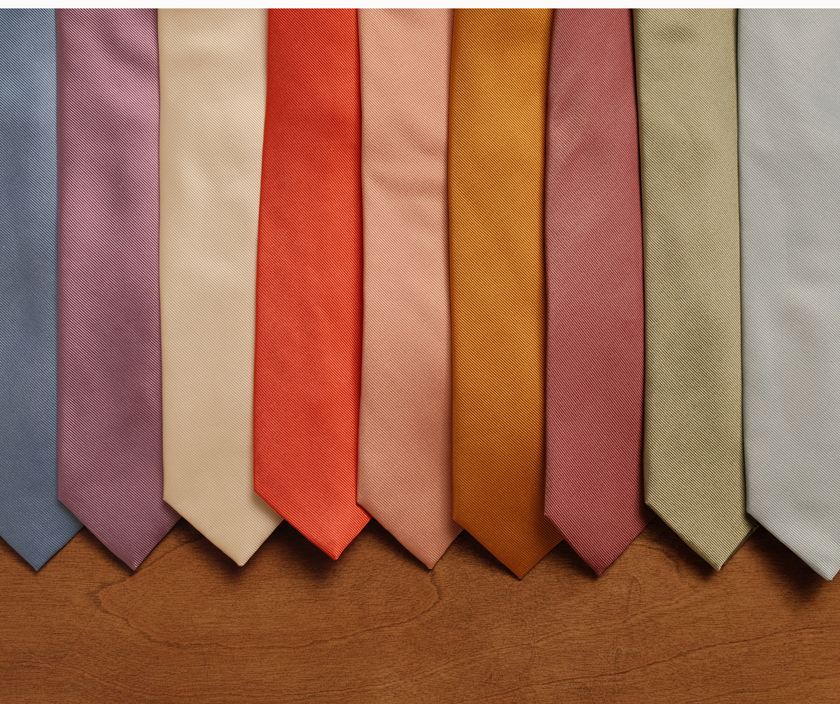 Summer style calls for lighter palettes and fresh color. From soft pastels to crisp coastal blues, these grosgrain solids bring just the right amount of texture to warm-weather dressing. Perfect for weddings, garden parties, and every event on the calendar.