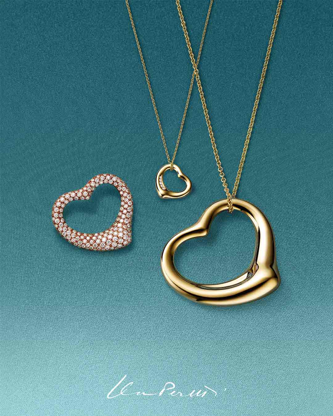 3 Open Heart Necklaces