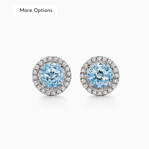 Tiffany Earrings with Aquamarine