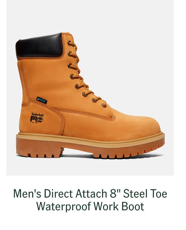 Men's Direct Attach 8" Steel Toe Waterproof Work Boot