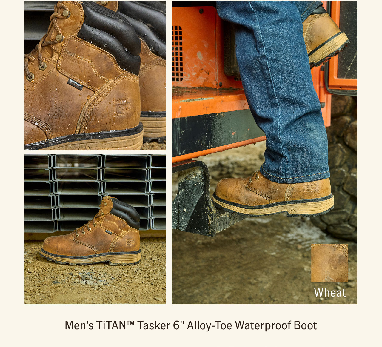 Men's TiTAN Tasker 6" Alloy-Toe Waterproof Boot - Wheat