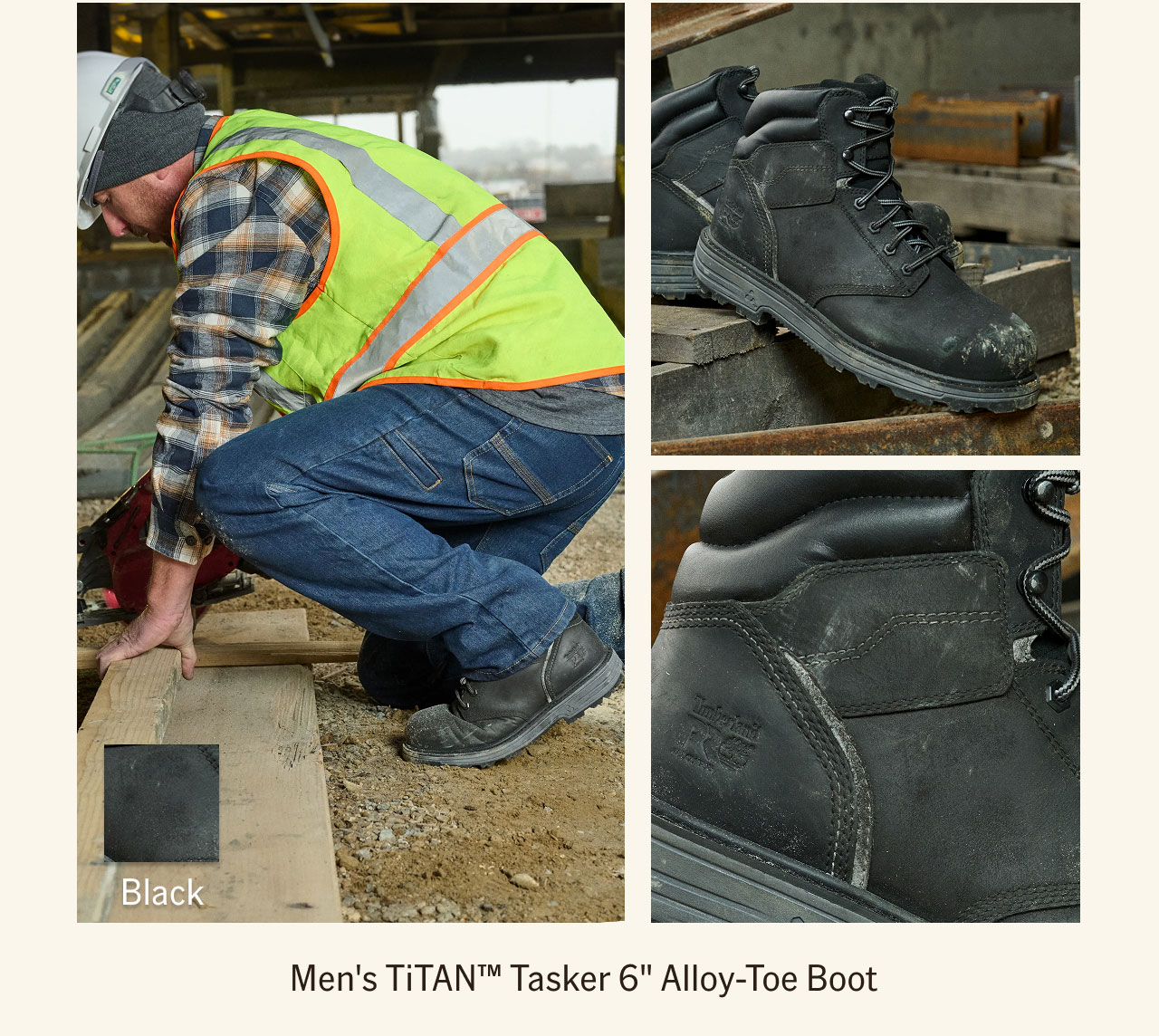 Men's TiTAN Tasker 6" Alloy Toe Boot - Black