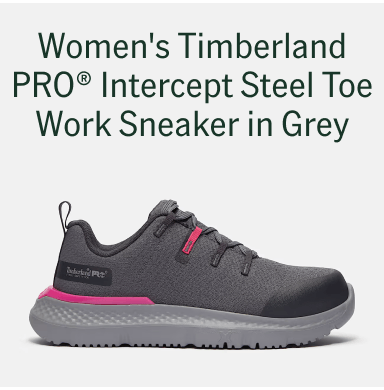 Women's Timberland PRO Intercept Steel Toe Work Sneaker In Grey