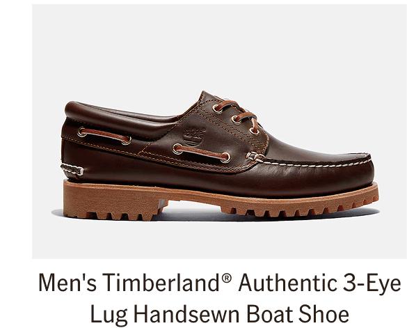 Men's Timberland® Authentic 3-Eye Lug Handsewn Boat Shoe