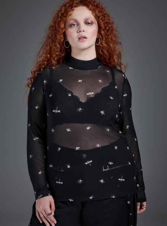 NIGHTFALL MESH MOCKNECK SHIRT