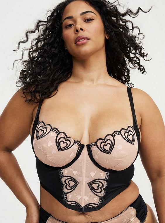 Coquette Heart Lace Bustier