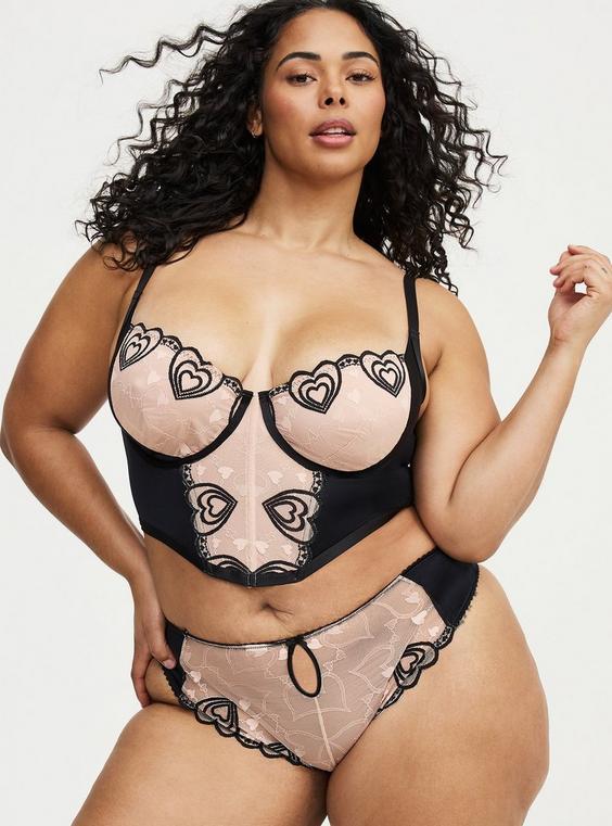 Coquette Heart Lace Tanga