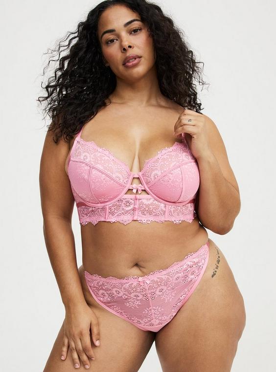 Demure Lace Thong