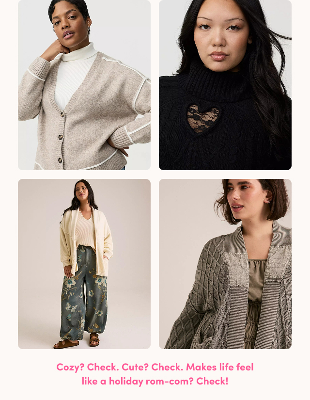 Cozy? | Check. | Cute? | Check. | Makes life feel like a holiday tom-com? | Check!