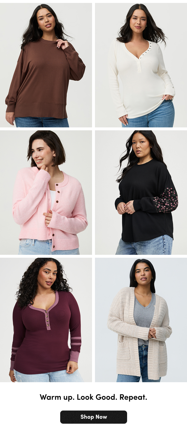 Warm up. Look Good. Repeat. | Shop Now > 