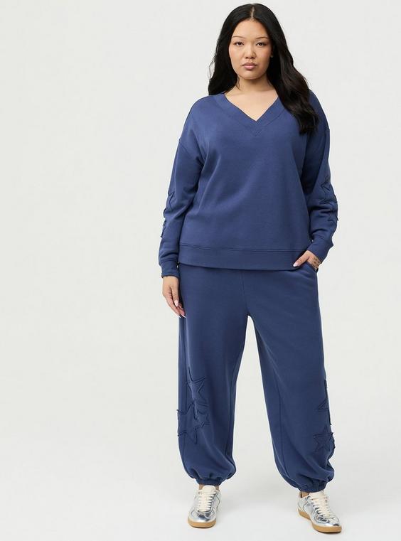 Cozy Fleece V-Neck Relaxed Sweatshirt