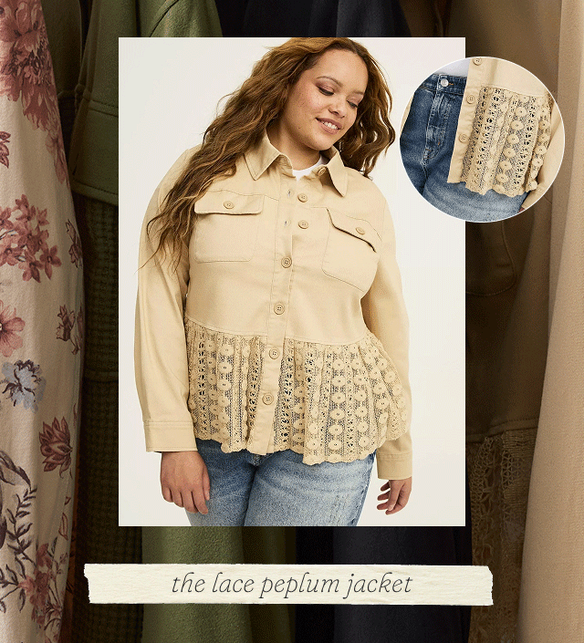 the lace peplum jacket