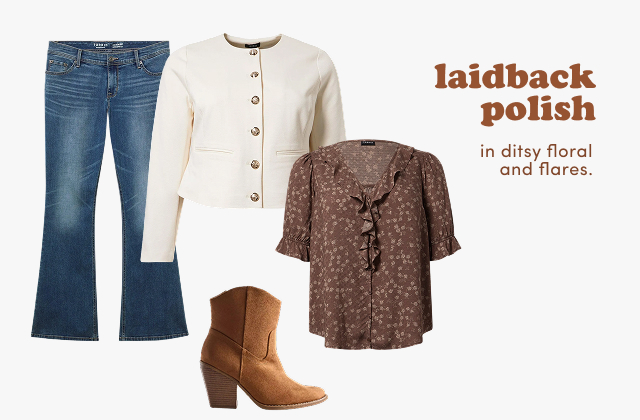 laidback polish | in ditsy floral and flares.