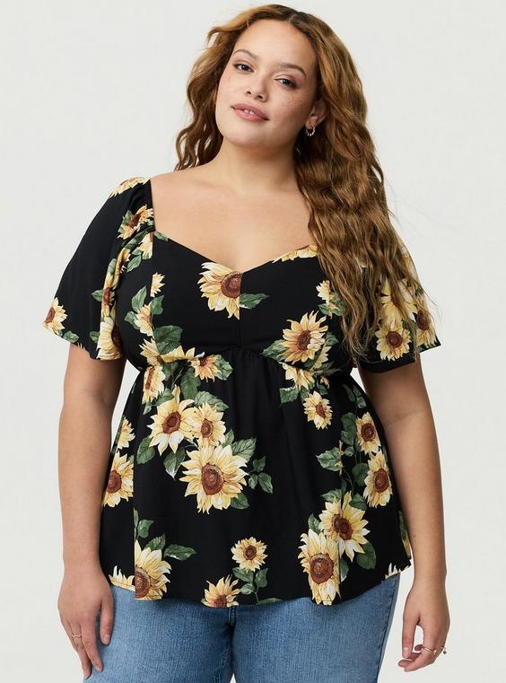 Peplum Babydoll Top