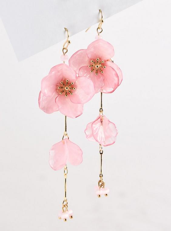 Floral Linear Statement Earring